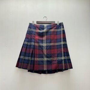 Vintage - Halpern’s Canada Blue Red Tartan Plaid Kilt Skirt